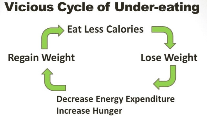 Under eating cycle. calories