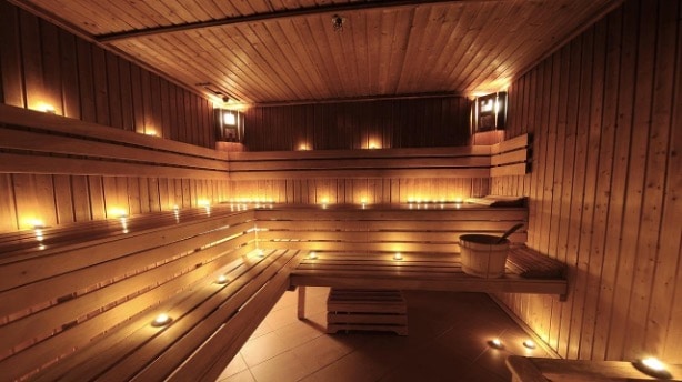 Sauna Therapy for Back Pain Might Be the Best Treatment, large sauna, luxury wood and lighting
